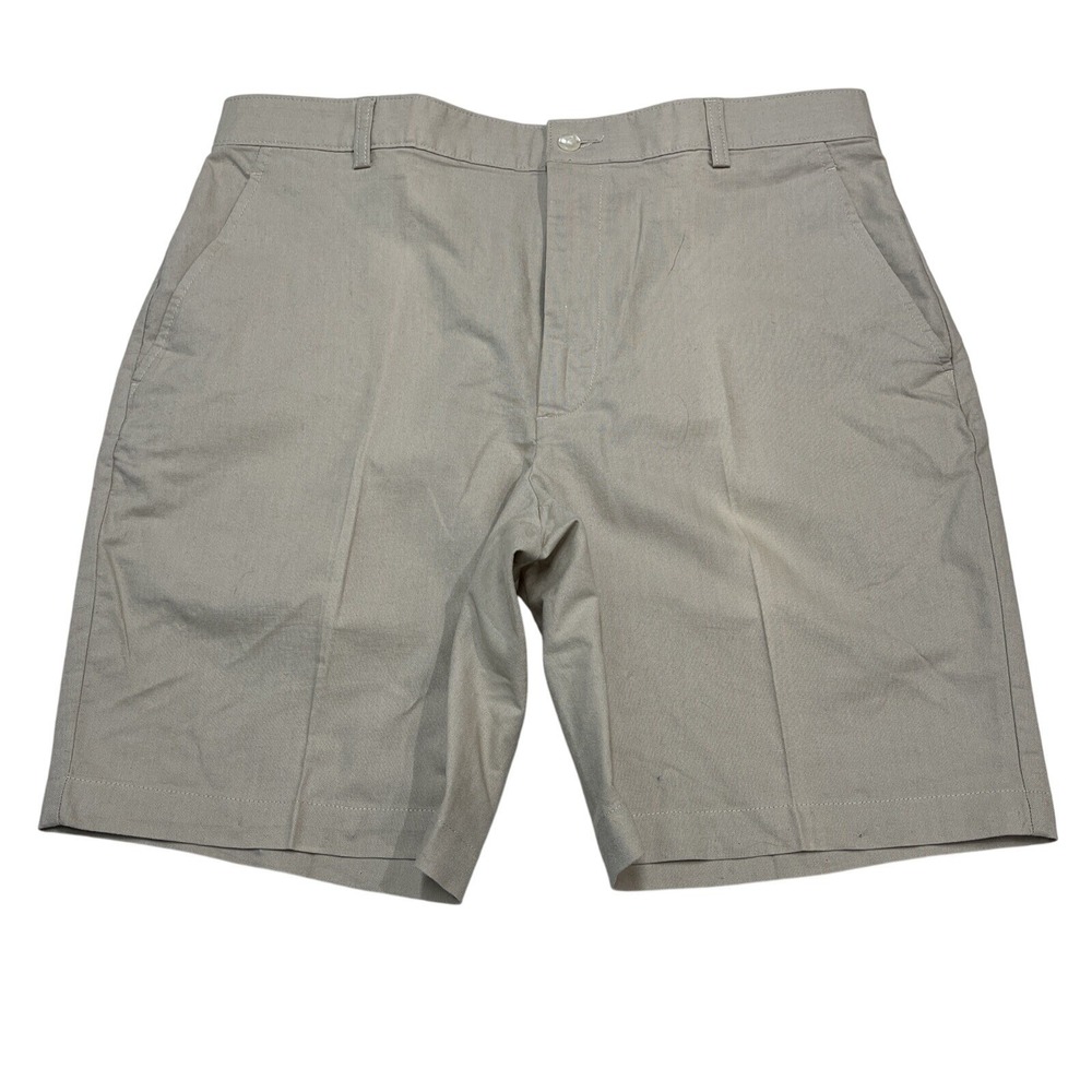 Jos A Bank Shorts Mens 36 Khaki Stay Cool Cotton Chino Comfort Preppy Vacation